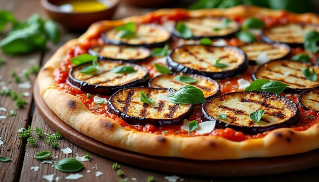 découvrez comment préparer une délicieuse pizza aux aubergines grillées et parmesan : une recette facile, savoureuse et idéale pour régaler vos invités ! conseils gourmands et étapes pas à pas.