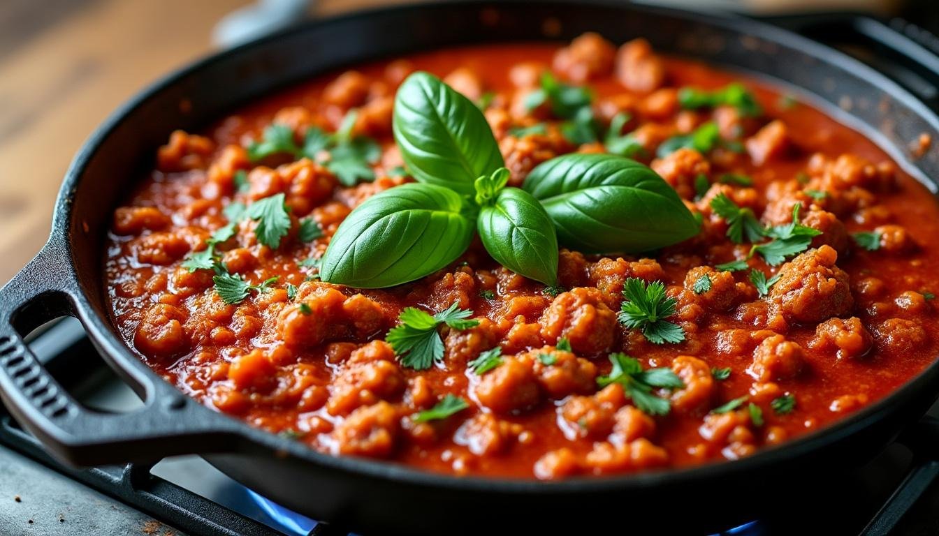 découvrez notre délicieuse recette de pizza bolognaise maison : une pâte moelleuse garnie de sauce tomate, viande hachée et fromage fondant. facile et rapide à préparer !