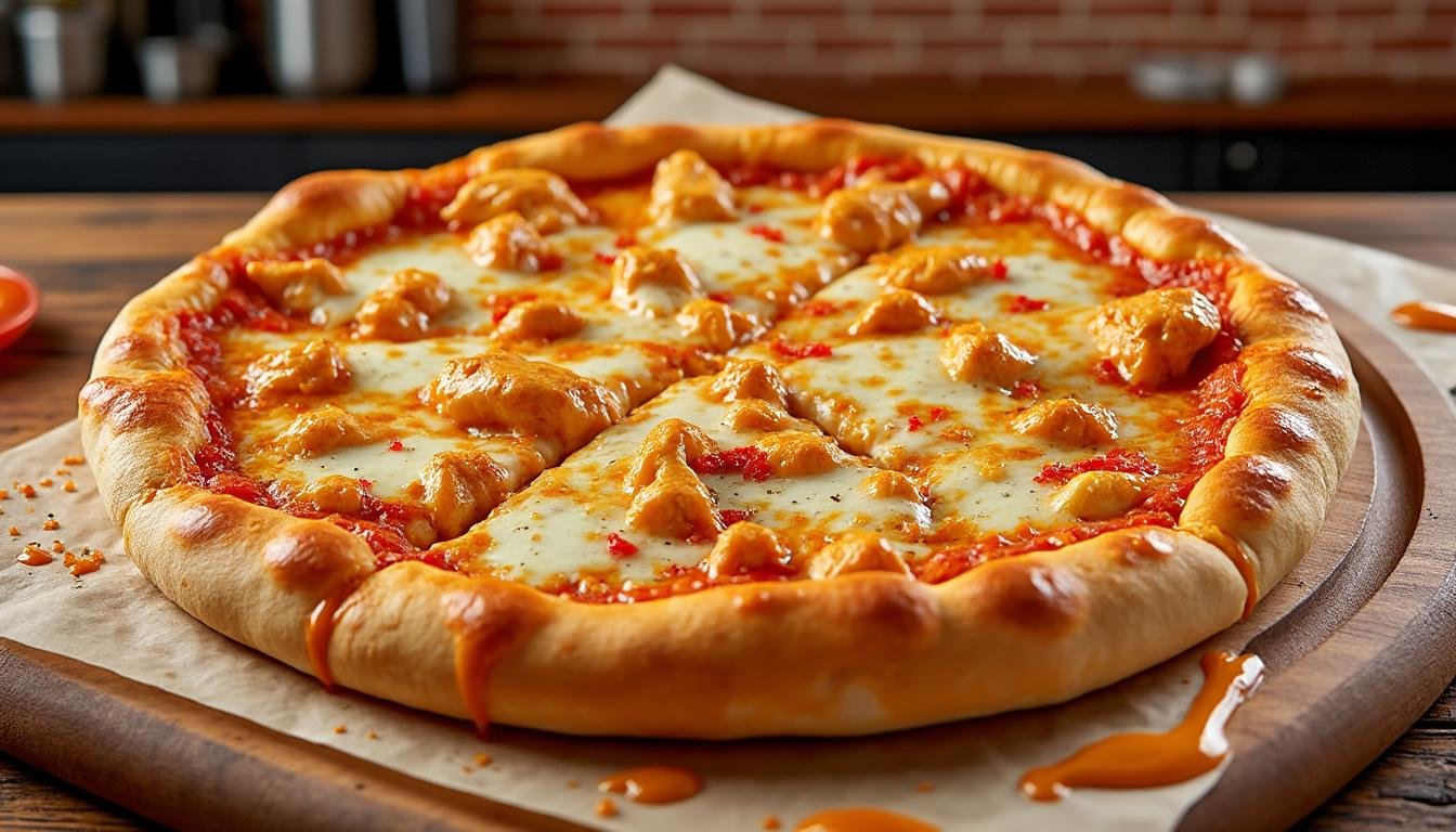 découvrez comment préparer une délicieuse pizza buffalo chicken maison, avec du poulet épicé, une sauce crémeuse et du fromage fondant. suivez notre recette facile et rapide pour régaler toute la famille !