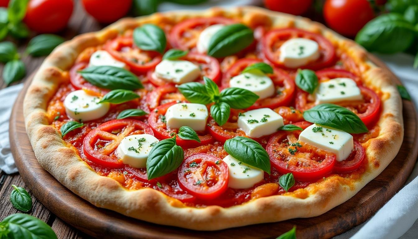 découvrez notre délicieuse recette de pizza caprese, une alliance parfaite de tomates fraîches, mozzarella fondante et basilic. simple, rapide et idéale pour un repas savoureux aux saveurs italiennes authentiques !