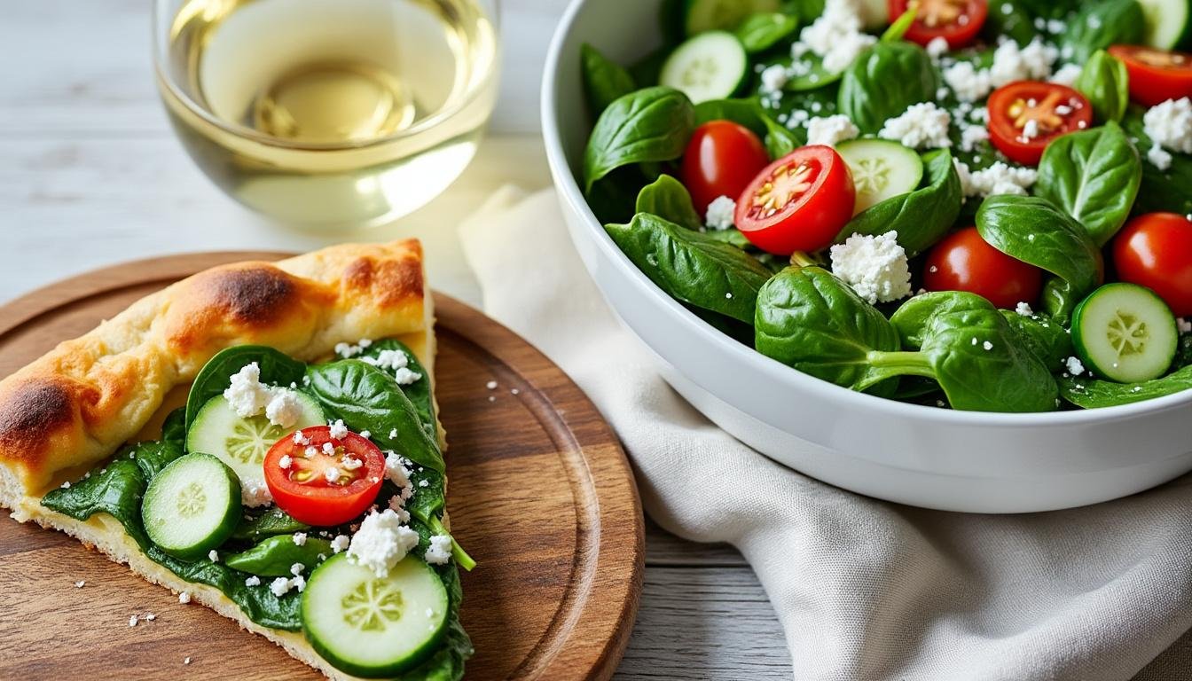 découvrez une délicieuse recette de pizza maison aux épinards et à la feta : une pâte croustillante, des épinards frais et du fromage savoureux pour un repas sain et gourmand. facile et rapide à réaliser !