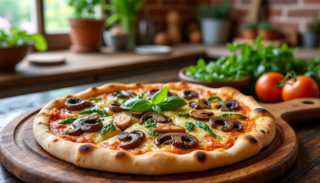 découvrez notre délicieuse recette de pizza fermière, garnie de légumes frais, de poulet rôti et de fromage fondant. facile à préparer, idéale pour un repas convivial en famille ou entre amis !