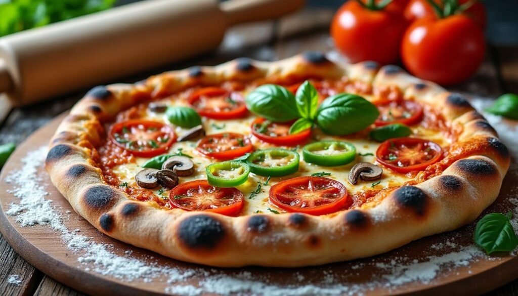 découvrez notre délicieuse recette de pizza fermière maison, garnie d’ingrédients frais : poulet rôti, champignons, oignons et fromage fondant. une pizza savoureuse à partager en famille ou entre amis !