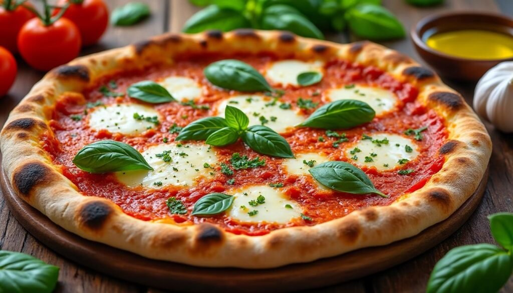découvrez notre recette de pizza margarita gourmet : une pâte croustillante, des tomates fraîches, de la mozzarella fondante et du basilic. un classique revisité pour régaler vos papilles !