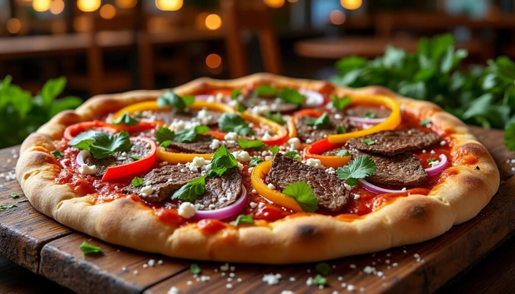 découvrez notre recette de pizza orientale maison : une pâte croustillante, garnie de viande épicée, de poivrons, d'olives et de fromage fondant pour un voyage gourmand aux saveurs orientales. facile à préparer, idéale pour surprendre vos invités !