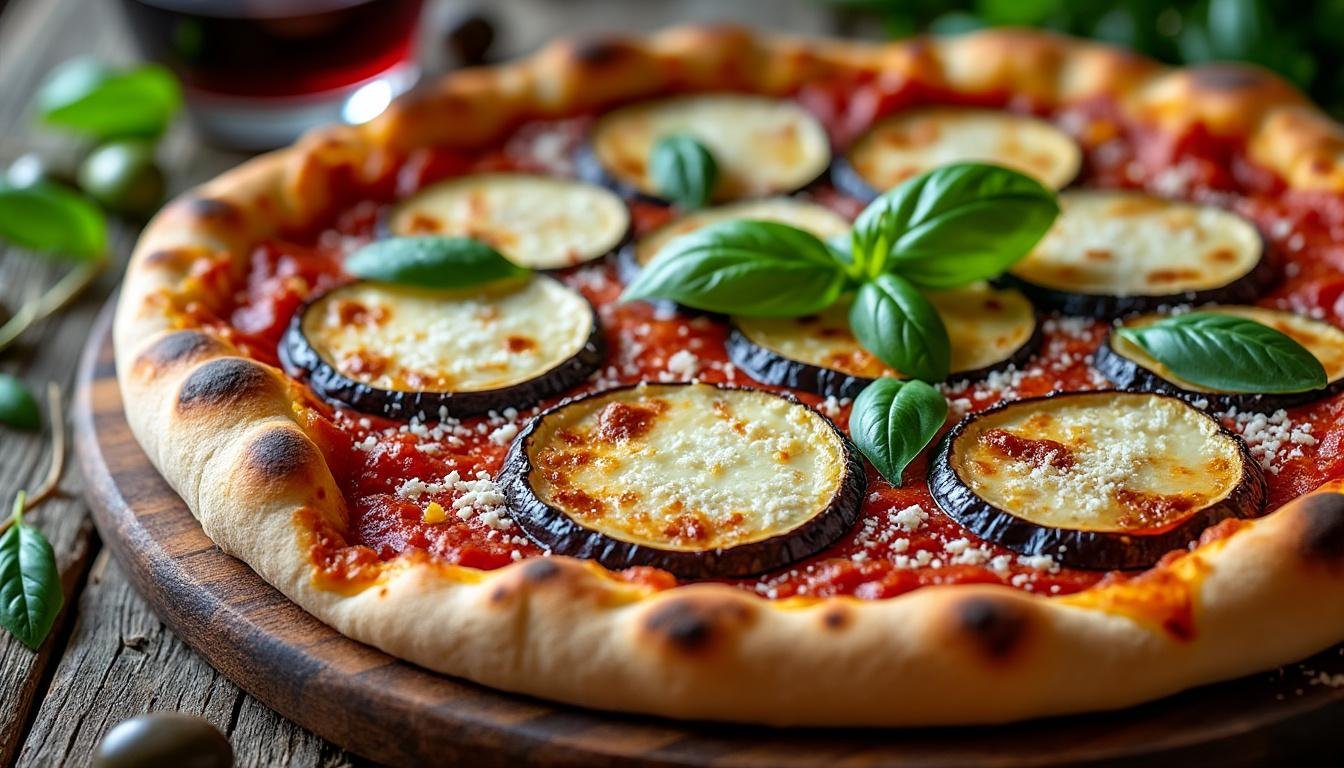 découvrez notre recette de pizza parmigiana, une délicieuse création italienne garnie d'aubergines fondantes, de mozzarella, de sauce tomate et de parmesan. facile à préparer pour un repas convivial et savoureux !