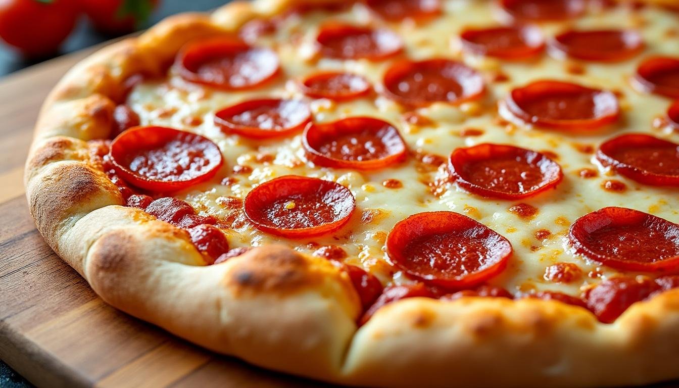 découvrez notre recette facile de pizza pepperoni maison, savoureuse et généreuse. préparez une pâte moelleuse, une sauce tomate parfumée et garnissez de délicieux pepperonis pour une pizza irrésistible !
