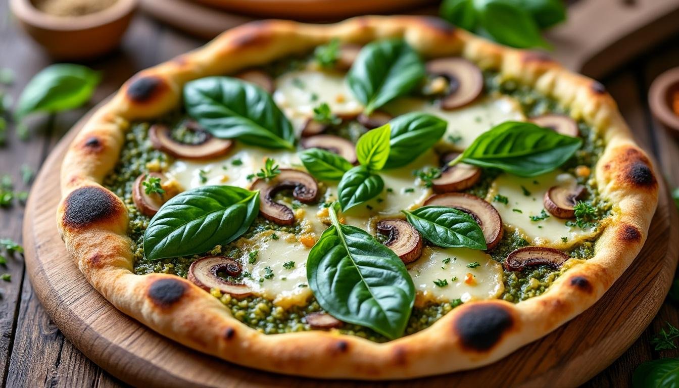 découvrez notre délicieuse recette de pizza au pesto, facile à préparer et pleine de saveurs méditerranéennes. parfaite pour un repas convivial en famille ou entre amis !