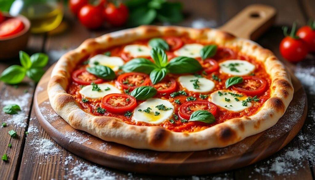 découvrez la recette authentique de la pizza romana : une pâte fine, une sauce tomate savoureuse, de la mozzarella et des anchois pour une explosion de saveurs italiennes. facile à réaliser à la maison et parfaite pour régaler vos invités !