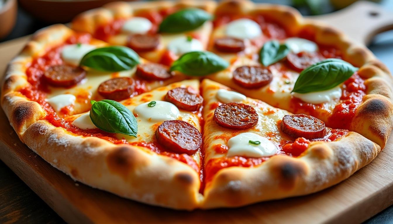 découvrez la recette authentique de la pizza siciliana : une pâte moelleuse garnie de tomates, anchois, câpres et olives. parfaite pour un repas convivial aux saveurs de sicile !