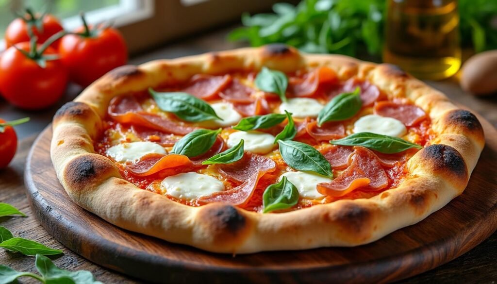 découvrez la recette authentique de la pizza speck e rucola, une alliance savoureuse de jambon speck fumé, de roquette fraîche et de mozzarella fondante. facile à réaliser, idéale pour un repas convivial et plein de saveurs italiennes !