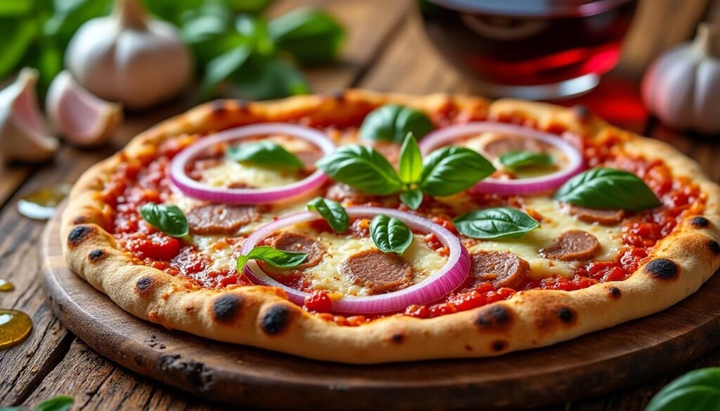 découvrez la recette authentique de la pizza tonno e cipolla : une pizza savoureuse garnie de thon, d'oignons fondants et de mozzarella, facile à préparer à la maison. parfaite pour un repas convivial !